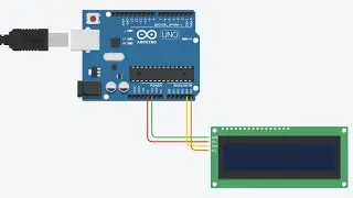 32 bit LCD configuration with Arduino UNO in Tinkercad