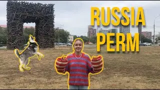 Russian typical city | PERM | Life with husky