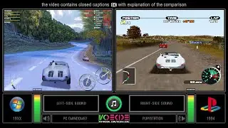 Need for Speed: Porsche Unleashed (PC vs PlayStation) Side by Side Comparison (PC vs PS1) VCDECIDE