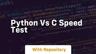 Python vs c speed test