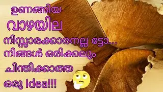 ഉണങ്ങിയ വാഴയില കൊണ്ട് Flowers ഉണ്ടാക്കിയാലോ || Dry Banana leaves reuse idea || DIY