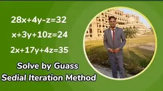 Gauss seidel method || Iterative method