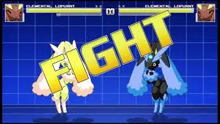 MUGEN VORE - Elemental Lopunny(Vore) VS Elemental Lopunny(Vore)