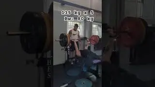 135 kg x 5 bench press, body weight 80 kg