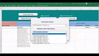Match Stock Item with Tally, Get Item from Tally into Excel, Import Stock items from Excel to tally