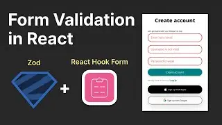Form Validation using React and Zod 