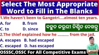 English Fill In The Blanks|Important Questions on Article, Preposition, Conjunction,Tenses,Verbs etc
