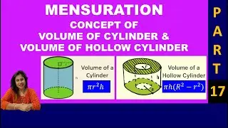Volume of Cylinder and Volume of Hollow Cylinder - Math - Class 8 - Mensuration Part 17 Conceptual
