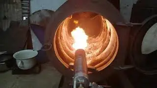 Горелка на отработке с насосом!