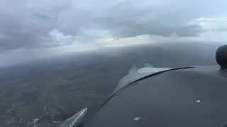 Полет из Кельце в Лодзь (между дождевыми облаками) / Flying between CBs (Kelce - Lodz rout)