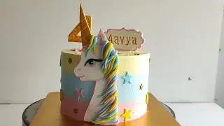 Colorful & Beautiful Unicorn Cake Decoration Tutorial #unicorn #cakemaking #cakedecoration #cake