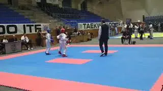 Мой второй спаринг Таеквон-до ИТФ Чемпионат Украины