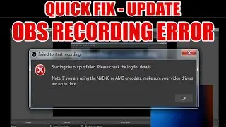 OBS Failed to Start Recording 2020