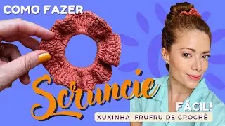 Scrunchie de crochê ( frufru, xuxinha) fácil e linda!