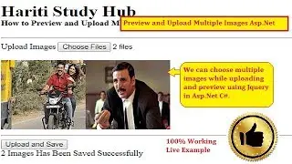 Best Way to Preview and Upload Multiple Images in Asp.Net JQuery C# | Hindi | Free Online Classes