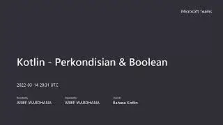 Belajar Kotlin - Perkondisian & Boolean