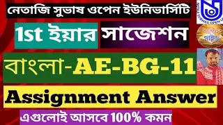 NSOU UG 1sr yr AEBG-11 Assignment Suggestion 2025//AE-BG-11 Suggestion nsou ug 1st year 2025