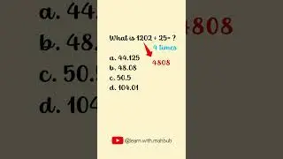 Mind Calculation Hack - Math Division Tricks