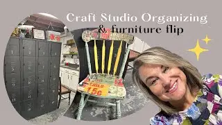 Craft Studio Organization and small furniture flip