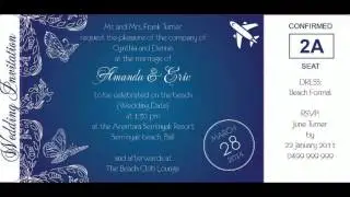 Travel Themed Wedding Invitations