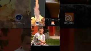 Houdini vs cinema 4d vs blender simulations 🔥💀. 