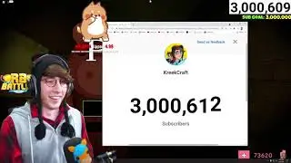 KREEKCRAFT HITS 3,000,000 SUBSCRIBERS (LIVE) (@KreekCraft) (3M)