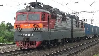 У бабуина обострение: электровоз ВЛ80С-1033 с быдлопомощничком и грузовым поездом