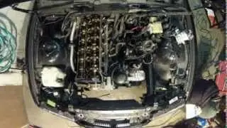 Day2-headgasket change.removeing airduct,exhaust bolts,intake. BMW, 1997, 328i, E36, M52B28.