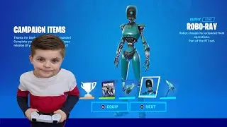TRUMAnn Gives His 7 Year Old Kid ROBO-RAY Fortnite Pack With 1,000 FREE VBucks Reward Unlocking ROBO