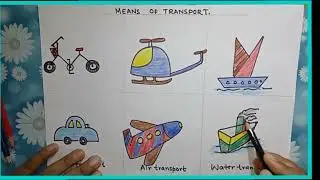 Drawing related to" Means of Transport" for kids