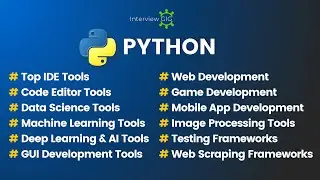 50+ Best  Tools for Python | Top Python Frameworks | Data science, IDE, Web, Game, Testing, AI, GUI