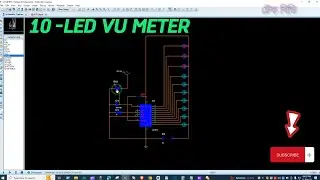 VU Meter 10-LED | VU Meter in Proteus | LM3914/LM3915/LM3916 IC Project | Proteus Project 