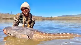 Battling a 10 foot White Sturgeon (A True River Monster)