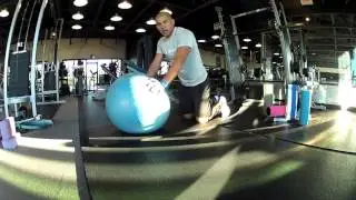 Physio Ball Dynamic Core Modified Elbow Roll Outs Core Strength