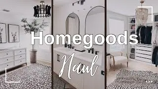 HUGE HOMEGOODS, T.J.MAXX, & MARSHALLS SHOP WITH ME AND HAUL |NEUTRAL DECOR| NEW BOUCLE ACCENT CHAIR