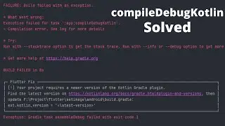 Execution failed for task ':app:compileDebugKotlin' in Android Studio || Flutter || ERROR SOLVED ✅