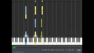 Kashmir - Led Zeppelin (Easy Piano Tutorial) in Synthesia (100% Speed)