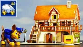 Илья и Картонка построили домик для Гонщика из 3D пазлов