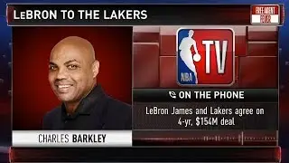Charles Barkley reacts to LeBron James signing 4-year deal with the Lakers | NBA GameTime