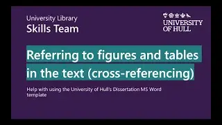 Using the cross-referencing tool to refer to figures and tables