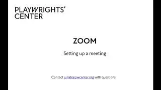 Tutorial: Using Zoom for Theater