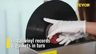 Happybuy Ultrasonic Cleaner 6L Ultrasonic Vinyl Cleaner 7-12 Inch 8 Records Ultrasonic Vinyl