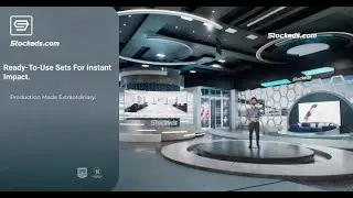 Newsroom OTI7 | Unreal Engine Corporate Virtual Set | Integrated With Aximmetry