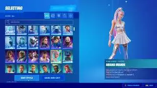 Set completo de Ariana Grande en taquilla de Fortnite! Disponible hoy en el cambio de tienda! ✨