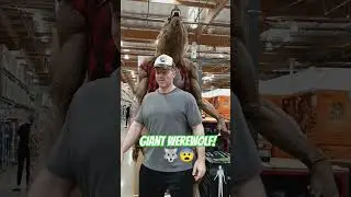GIANT 🐺 werewolf at Costco! 😨😱 #halloween