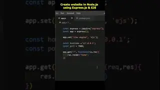 Create website in node js using Express.Js and EJS 
