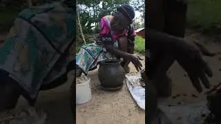 Traditional pot making by grandma Salome