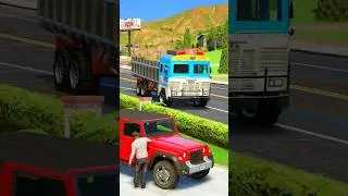 Mahindra Thar vs Tata Truck 😲 #youtubeshorts #shorts #viral