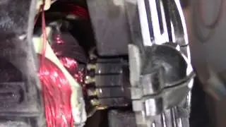 Cutaway view of burning electric motor