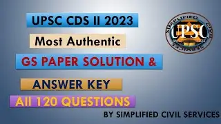 UPSC CDS II 2023 EXAM ANALYSIS | GS PAPER SOLUTION & ANSWER KEY | 